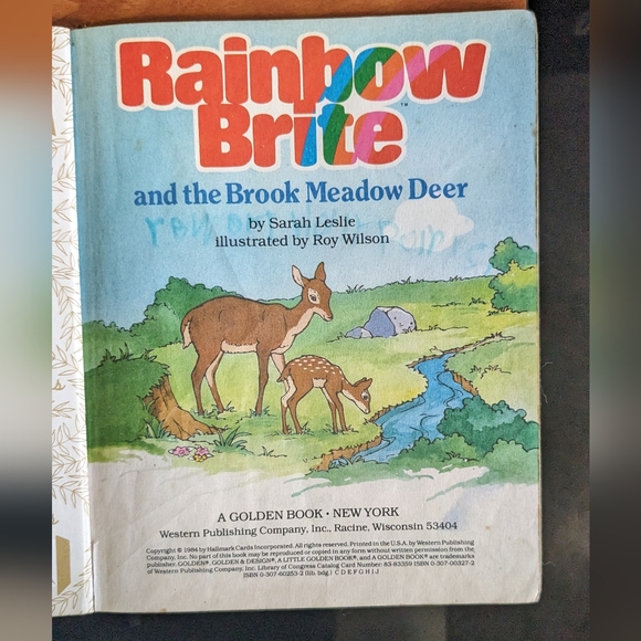 Rainbow Brite & The Brook Meadow Deer 1984 Little Golden Book - Picture 3 of 3